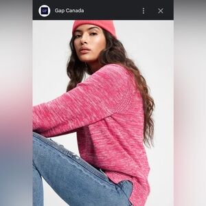 GAP Pink V-Neck Sweater for Women